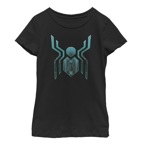 Girl's Marvel Spider-Man: Far From Home Modern Logo Graphic Tee Black Medium