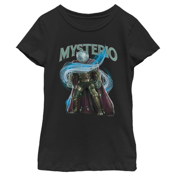 Girl's Marvel Spider-Man: Far From Home Mysterio Stance Graphic Tee Black Medium