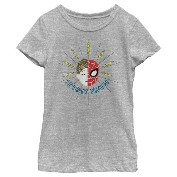 Girl's Marvel Spider-Man: Far From Home Spidey Sense! Graphic Tee Athletic Heather X Small