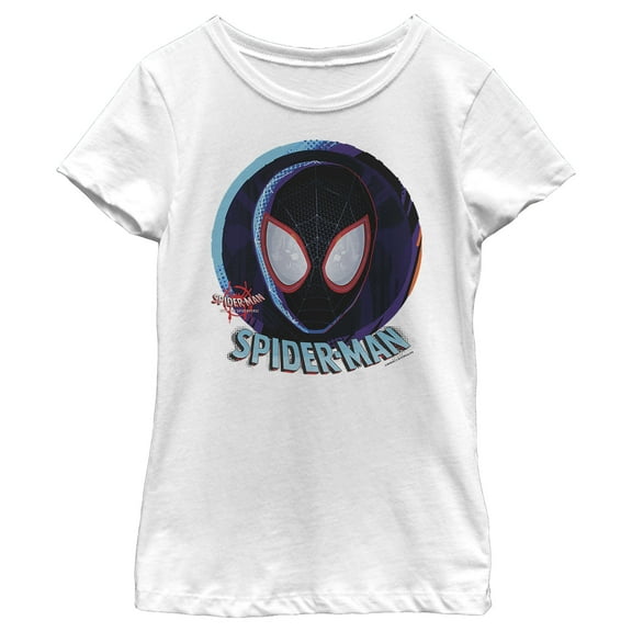 Girl's Marvel Spider-Man: Into the Spider-Verse Mask  Graphic Tee White Small