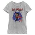 thumbnail image 1 of Girl's Marvel Spider-Man: Into the Spider-Verse Miles Morales Splat  Graphic Tee Athletic Heather Large, 1 of 4