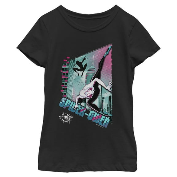 Girl's Marvel Spider-Man: Into the Spider-Verse Modern Spider-Gwen  Graphic Tee Black Small