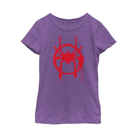 Girl's Marvel Spider-Man: Into the Spider-Verse Symbol Graphic Tee Purple Berry Large