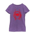thumbnail image 1 of Girl's Marvel Spider-Man: Into the Spider-Verse Symbol  Graphic Tee Purple Berry Small, 1 of 3