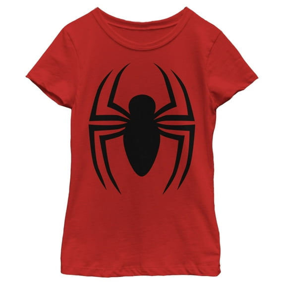 Girl's Marvel Spider-Man Logo Graphic Tee Red X Large