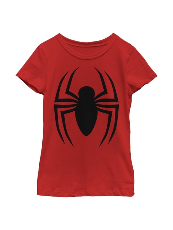Girl's Marvel Spider-Man Logo Graphic Tee Red X Large