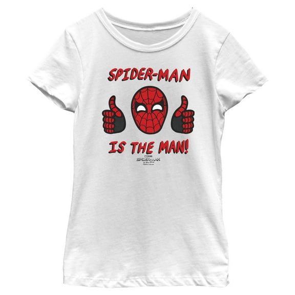 Girl's Marvel Spider-Man: No Way Home The Man  Graphic Tee White Medium
