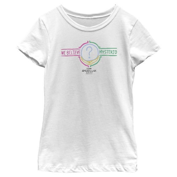 Girl's Marvel Spider-Man: No Way Home We Believe Mysterio Small  Graphic Tee