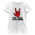 thumbnail image 1 of Girl's Marvel Spider-Man: No Way Home You Rock Peter Parker Graphic Tee White Small, 1 of 4