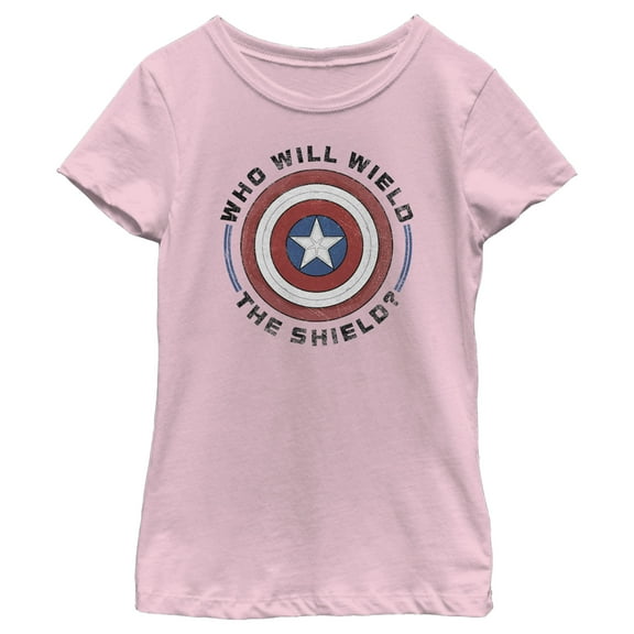 Girl's Marvel The Falcon and the Winter Soldier Wield  Graphic Tee Light Pink X Large
