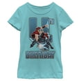 thumbnail image 1 of Girl's Marvel Thor Hammer 4th Birthday  Graphic Tee Tahiti Blue Medium, 1 of 3