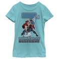 thumbnail image 1 of Girl's Marvel Thor Hammer 7th Birthday  Graphic Tee Tahiti Blue Medium, 1 of 3