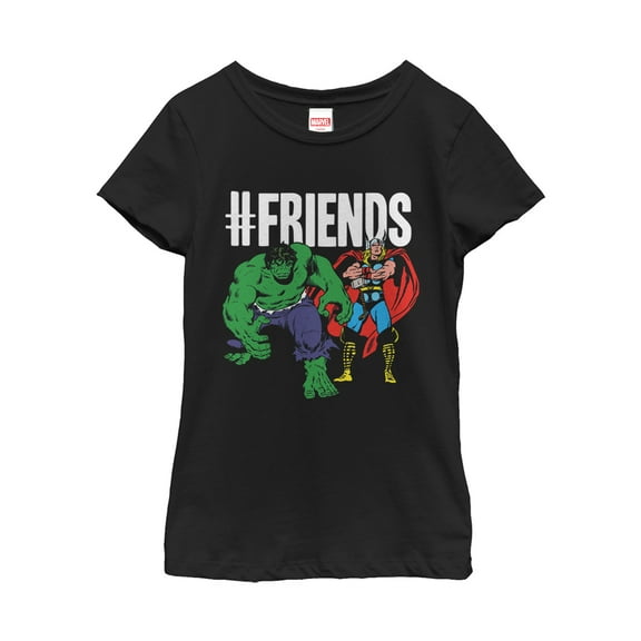 Girl's Marvel #Thor Hulk  Graphic Tee Black X Large