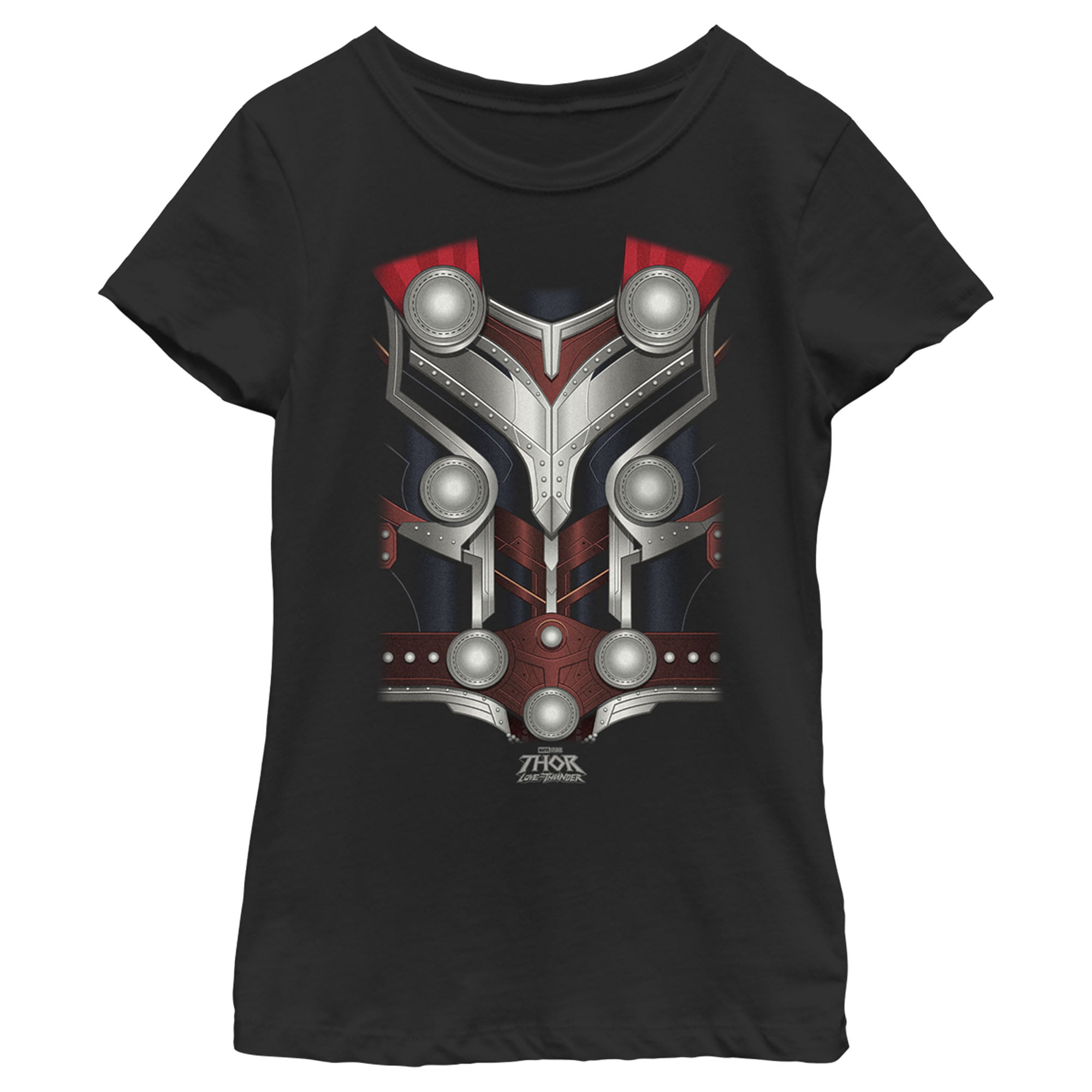 Girl's Marvel: Thor: Love and Thunder Jane Foster Mighty Thor Costume  Graphic Tee Black X Small
