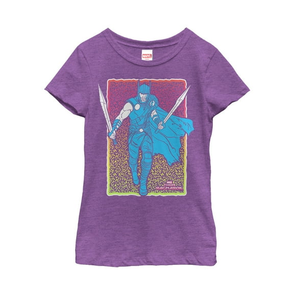 Girl's Marvel Thor: Ragnarok Battle Ready Graphic Tee Purple Berry Medium