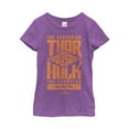 thumbnail image 1 of Girl's Marvel Thor: Ragnarok Champion Fight  Graphic Tee Purple Berry X Large, 1 of 3