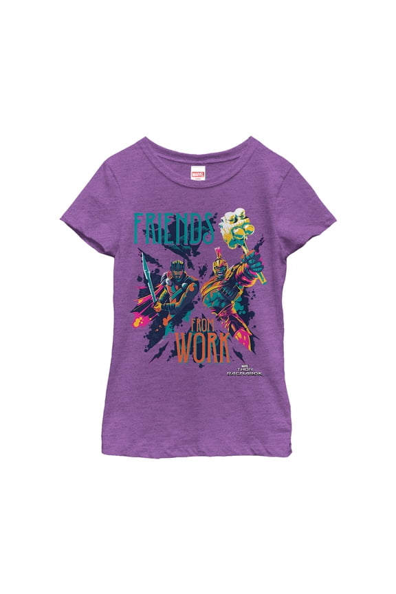 Girl's Marvel Thor: Ragnarok Work Graphic Tee Purple Berry Large