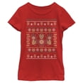 thumbnail image 1 of Girl's Marvel Ugly Christmas Iron Man  Graphic Tee Red X Large, 1 of 4