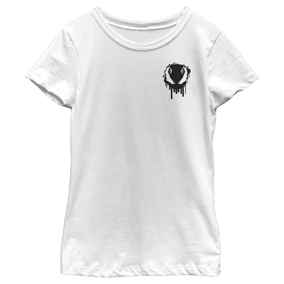 Girl's Marvel Venom Badge  Graphic Tee White X Large