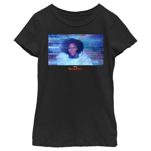 Girl's Marvel WandaVision Monica Rambeau Powers  Graphic Tee Black X Large