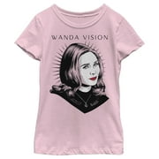Girls Marvel WandaVision Wanda Pop Graphic Tee Light Pink Medium
