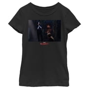 Girl's Marvel WandaVision Wanda and Agatha Graphic Tee Black Large