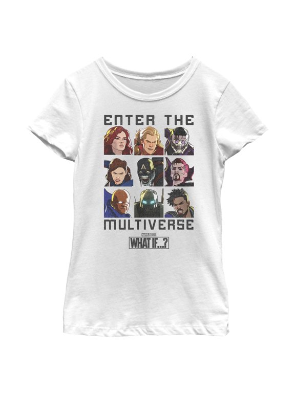 Girl's Marvel What if…? Enter the Multiverse Graphic Tee White Small