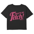 thumbnail image 1 of Girl's Mean Girls Distressed That Is So Fetch Graphic Cropped T-Shirt Black X Large, 1 of 3