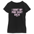 thumbnail image 1 of Girl's Mean Girls I Want My Pink Shirt Back Graphic Tee Black Large, 1 of 4