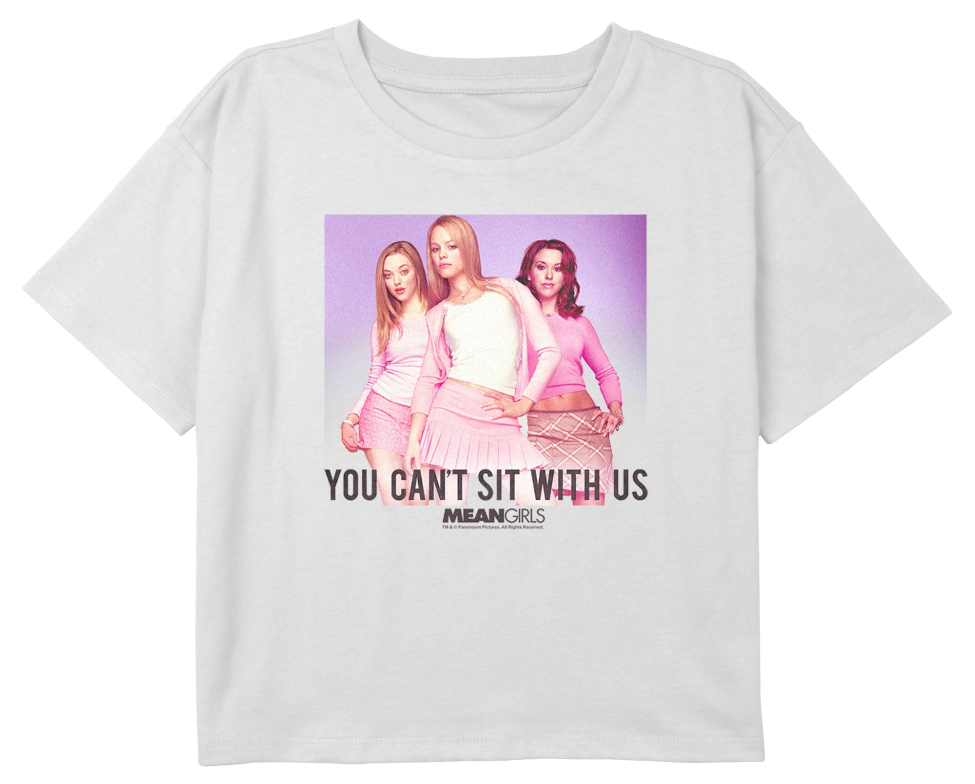 Girl's Mean Girls You Can't Sit With Us Plastics Poster Crop Graphic T ...