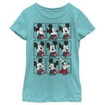 thumbnail image 1 of Girl's Mickey & Friends All Emotions Grid  Graphic Tee Tahiti Blue X Large, 1 of 4