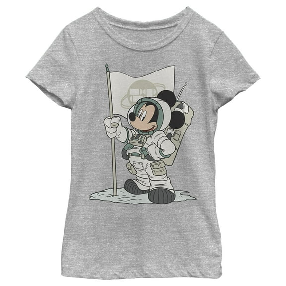 Girl's Mickey & Friends Astronaut Graphic Tee Athletic Heather Medium
