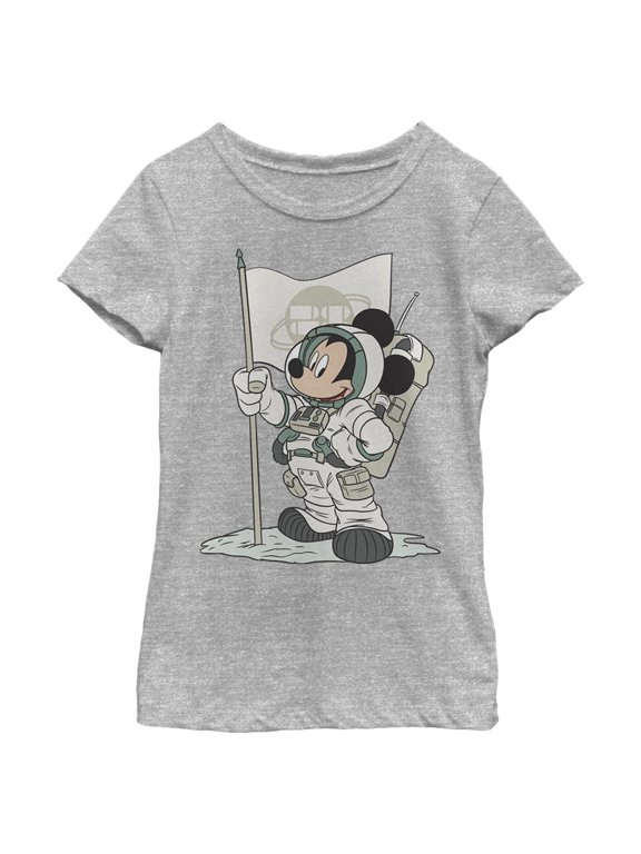 Girl's Mickey & Friends Astronaut Graphic Tee Athletic Heather X Small