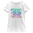 thumbnail image 1 of Girl's Mickey & Friends Best Day Ever Crew  Graphic Tee White Large, 1 of 4