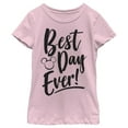 thumbnail image 1 of Girl's Mickey & Friends Best Day Ever!  Graphic Tee Light Pink Small, 1 of 4