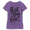 thumbnail image 1 of Girl's Mickey & Friends Best Day Ever  Graphic Tee Purple Berry Medium, 1 of 4