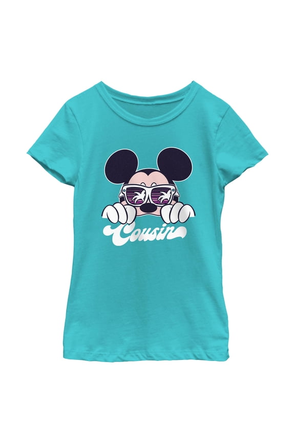 Girl's Mickey & Friends Cool Summer Cousin Graphic T-Shirt