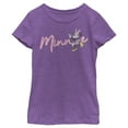 thumbnail image 1 of Girl's Mickey & Friends Cursive Minnie  Graphic Tee Purple Berry Medium, 1 of 4