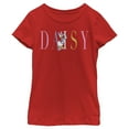 thumbnail image 1 of Girl's Mickey & Friends Daisy Duck Rainbow Name  Graphic Tee Red Large, 1 of 5