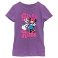 thumbnail image 1 of Girl's Mickey & Friends Daisy and Minnie Girls Rule  Graphic Tee Purple Berry Small, 1 of 4
