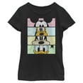 thumbnail image 1 of Girl's Mickey & Friends Distressed Group Cropped Portraits Crop Graphic Tee Black X Small, 1 of 4