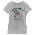 thumbnail image 1 of Girl's Mickey & Friends Distressed True Originals  Graphic Tee Athletic Heather Small, 1 of 5