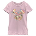 thumbnail image 1 of Girl's Mickey & Friends Flowers and Butterflies Ears  Graphic Tee Light Pink Small, 1 of 4