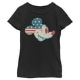 thumbnail image 1 of Girl's Mickey & Friends Fourth of July Mickey Mouse Face  Graphic Tee Black Medium, 1 of 4