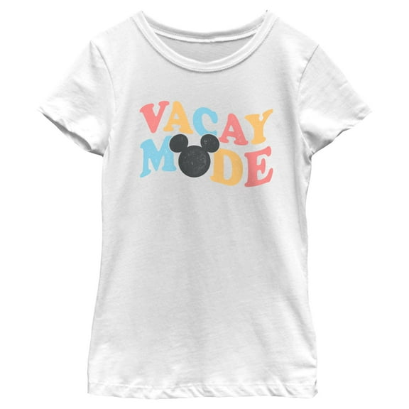 Girl's Mickey & Friends Groovy Vacay Mode Graphic T-Shirt