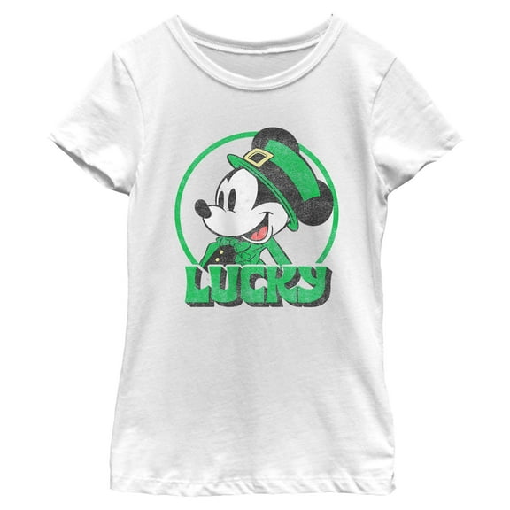 Girl's Mickey & Friends Happy Lucky  Graphic T-Shirt