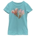 thumbnail image 1 of Girl's Mickey & Friends Ice Cream Lovers Graphic Tee Tahiti Blue Large, 1 of 4