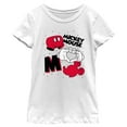 thumbnail image 1 of Girl's Mickey & Friends Icons Jumble  Graphic Tee White Large, 1 of 4
