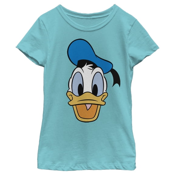 Girl's Mickey & Friends Large Donald Duck Graphic Tee Tahiti Blue X Large