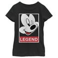 thumbnail image 1 of Girl's Mickey & Friends Mickey Legend Poster Graphic Tee Black Small, 1 of 4